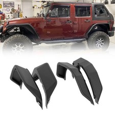 Steel Tubular Front Rear Fender Flares Kit For 2007-2018 Jeep Wrangler Jk