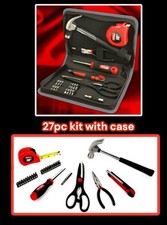 Kit de herramientas de 27 piezas: martillo, alicates, cinta métrica, cuchillo, broca magnética, destornilladores MÁS