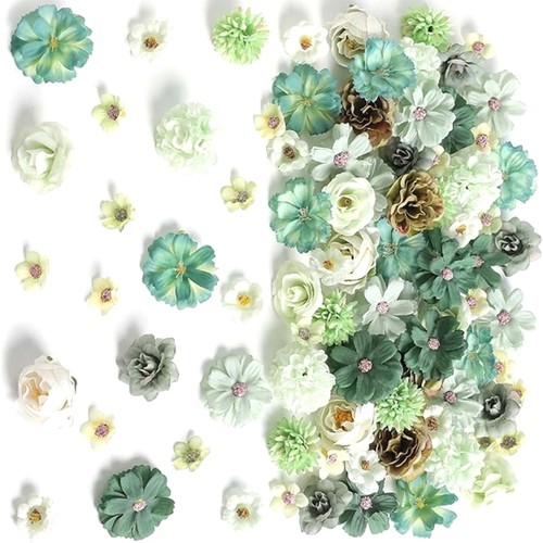 80Pcs Artificial Flower Heads 25-43mm for Wedding Bouquets Cake Top Decoration - Picture 12 of 14