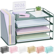 Paper Organizer, Desk Organizers and Accessories for Desk with File organizer...