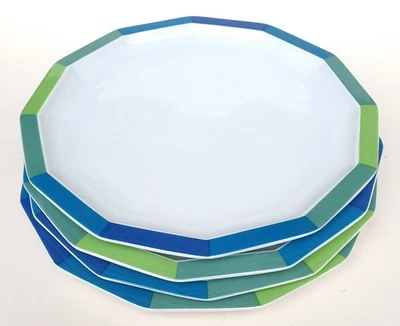 Rosenthal 4 Speiseteller groß Ø 25,5 cm Polygon Pireus Tapio Wirkkala 70er RAR! - Bild 1 von 3