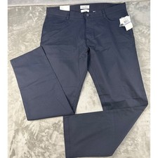 Calvin Klein Mens Slim Fit Chino Pants Navy Blue Stretch Cotton 38x32 NWT