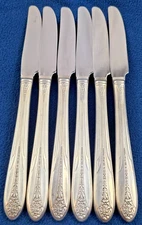 National Silver Co., SSteel Silverplate Butter Knife 'Princess Royal', Set of 6