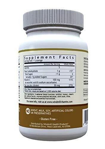 Productos de Salud Vitaminas Naturales Pastillas de Zinc con Vitamina C Miel Limón Fla... Foto 2 de 4