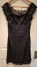 Ted Baker Size 2  - Black Lace Pattern Knee-Length cocktail dress