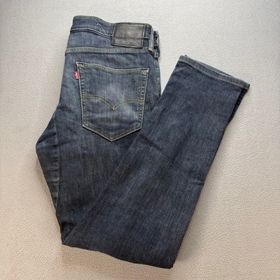 Levis 511 Slim Fit Jeans 36x32 (FIT 34x29) Dark Wash Blue Stretch Denim Casual