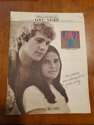 Vintage 1971 Where Do I Begin Love Story Theme Sheet Music Francis Lai