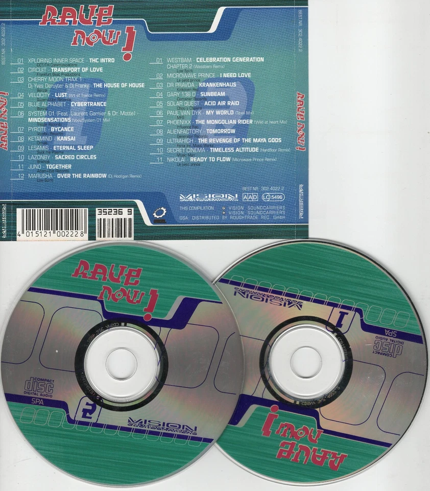Rave Now! - 2 x CD, Compilation (1994) - Hard Trance, Trance, Techno, Acid - Bild 2 von 3