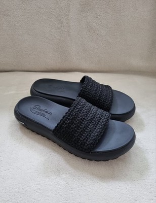 Skechers ArchFit Cloud Slide-Sandalen Oh She Pretty 38 schwarz NEU