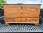 18th Cent Chippendale Style Pa German Decorated 6-Board Dower Blanket Box  — photo 1