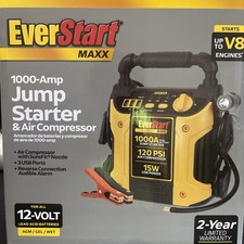 Everstart Premium Max 1000 Peak Amp Jump Starter With 120 Psi Compressor