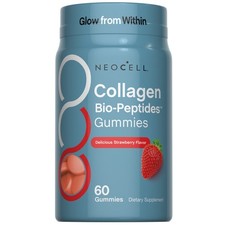 Collagen Peptides Gummies  60 Count  Strawberry Flavor  by NeoCell