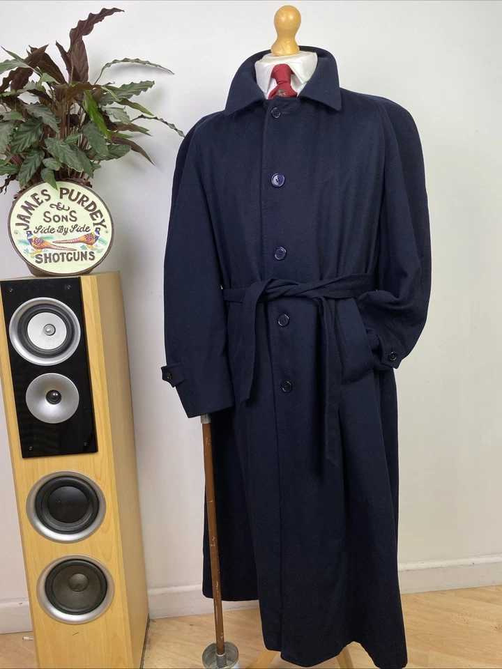 BRIONI (42 UK) Pure 100% Cashmere Long Raglan Overcoat Trench Coat Belted Jacket - Image 2 of 4