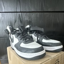 Nike Air Force 1 Mid Herren Sneaker Mid Top Schwarz/Weiß Riemen EU 45,5