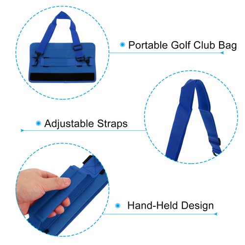 Lightweight Club Carry Bag Mini Golf Club Bag with Adjustable Strap, Blue - Picture 4 of 7