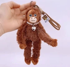 Monkey Plush Keychain Soft Stuffed Pendant for Women Bag, Purse, Backpack, Keys