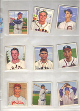 1950 BOWMAN BASEBALL CARDS LOT OF 9 W/ROOKIES MOSTLY EX GROUP #15 HI RES SCANS