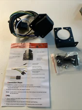 Nilight Dual Output 4 Way Flat Vehicle Side to 7 Way RV Blade Wiring Adapter