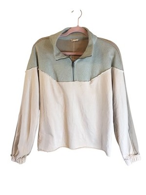 EUC Hem & thread Women s SZ M Raw Edge Distressed Wash Textured Boho Top