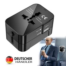 Worldwide Universal Travel Adapter Plug Fast Charger UK US EU AU with USB-C Port