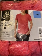 Member's Mark Active Tee Shirt Ladies Short Sleeve Comfort Fit Moisture Wicking