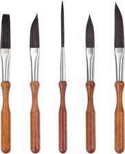 Professional Synthetic Squirrel Hair Brush Set-5Pcs Detail Pinstriping Brushes f