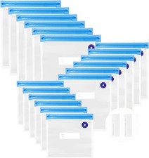 Sous Vide Bags - 20pack Reusable Vacuum Zipper for 20