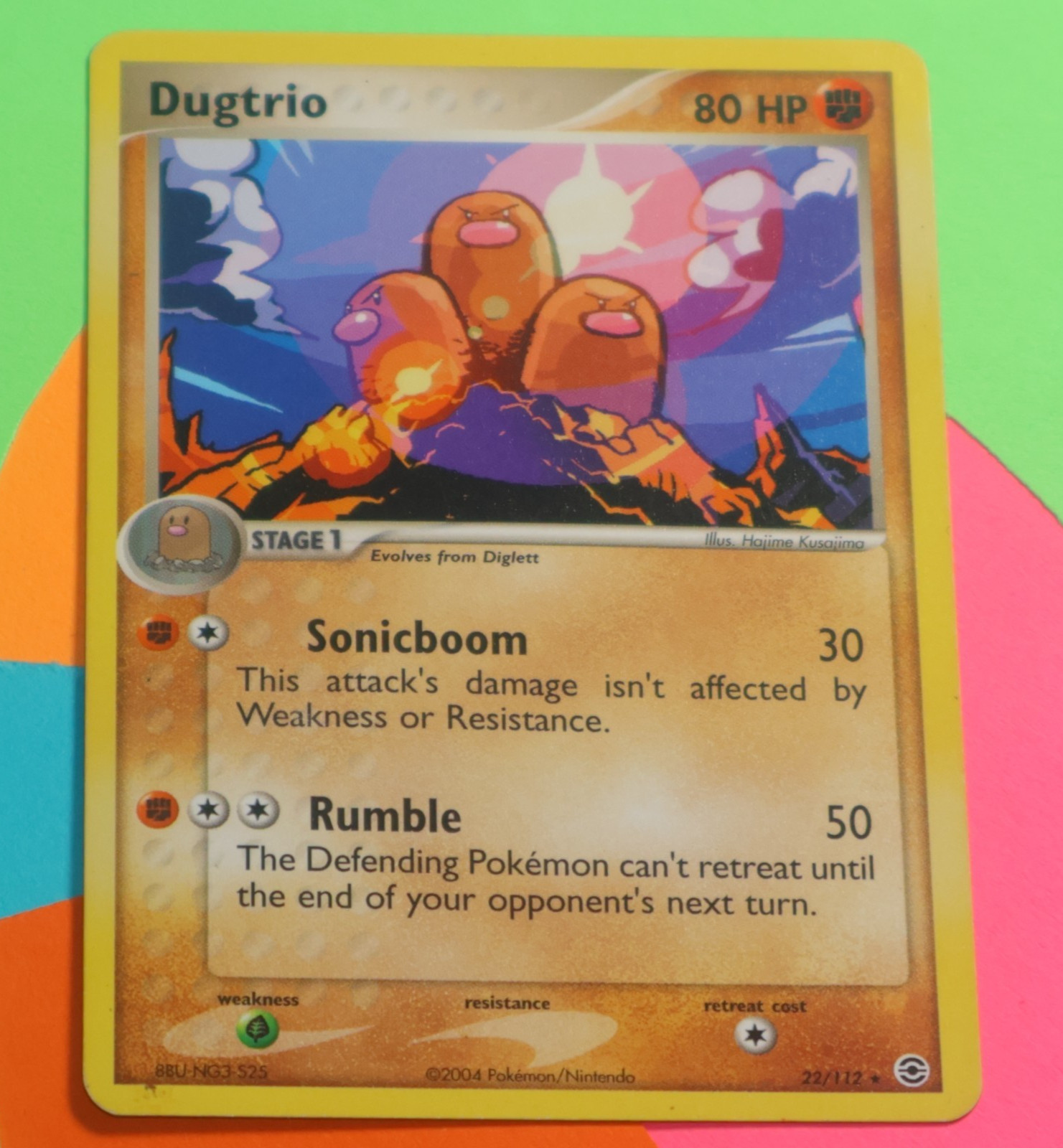 Dugtrio Rare FireRed & LeafGreen 22/112 Pokemon