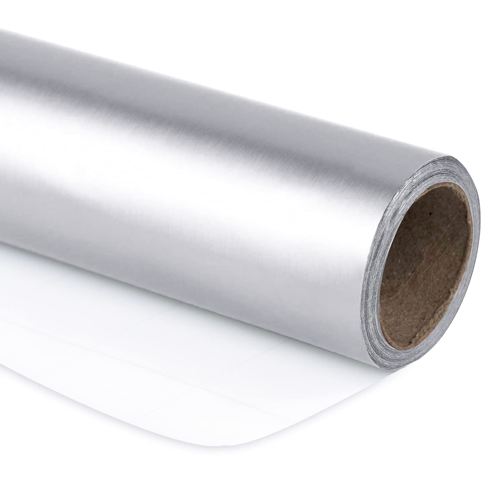 Metallic  Wrapping  Paper,  Wedding  Gift  Wrap  Roll,  17X32.8 Ft,  White