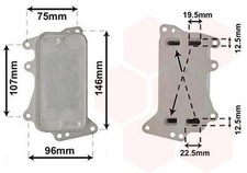 VAN WEZEL 06003556 Ölkühler Motoröl für BMW 5 Touring (F11) 5 Limousine (F10)