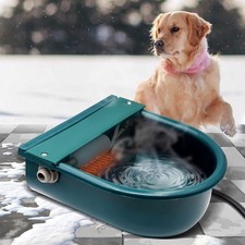Automatic Heated Dog Water Bowl 4L Large Capacity Livestock Waterer Outdoor Pet