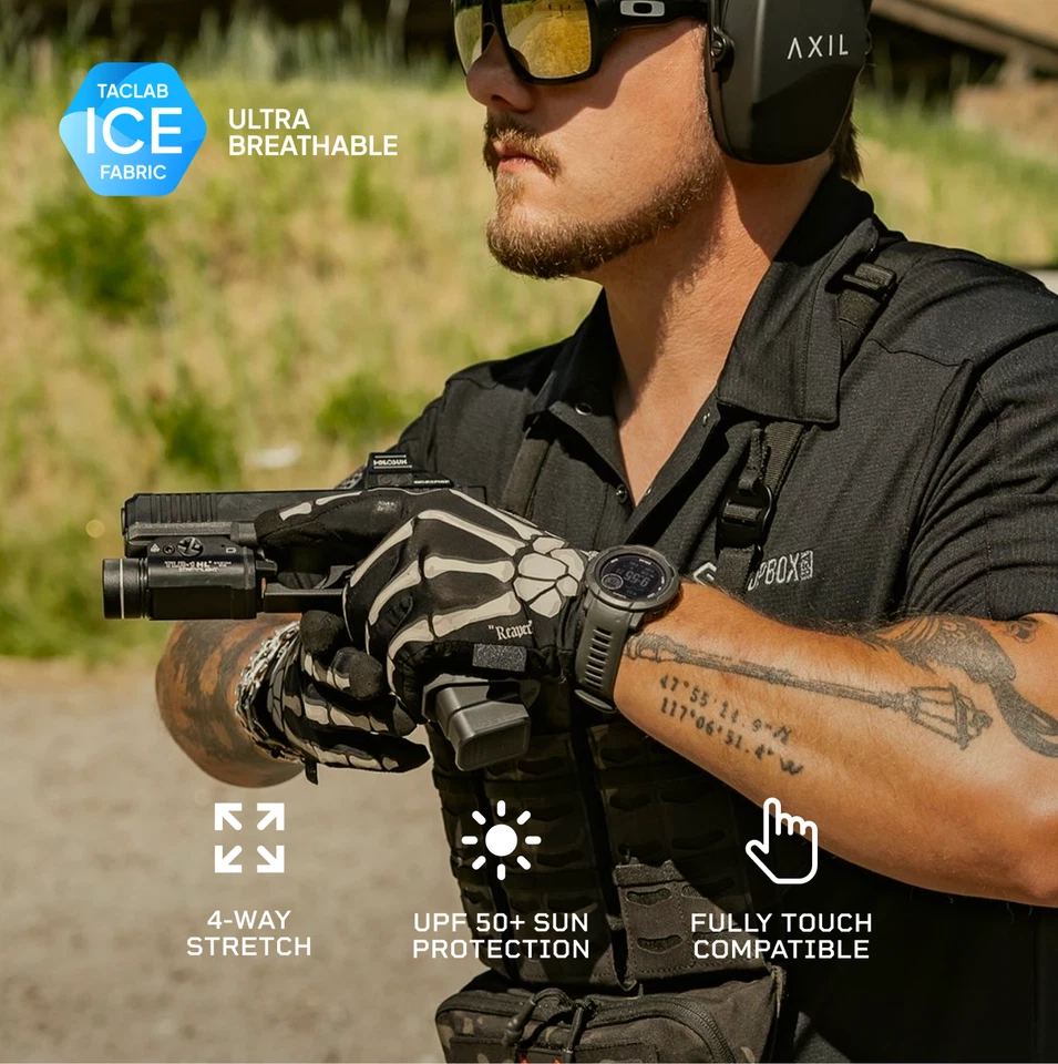 Guantes TACLAB Reaper Skeleton Range 8 Colores Delgados Ligeros Policía Militar Foto 2 de 4