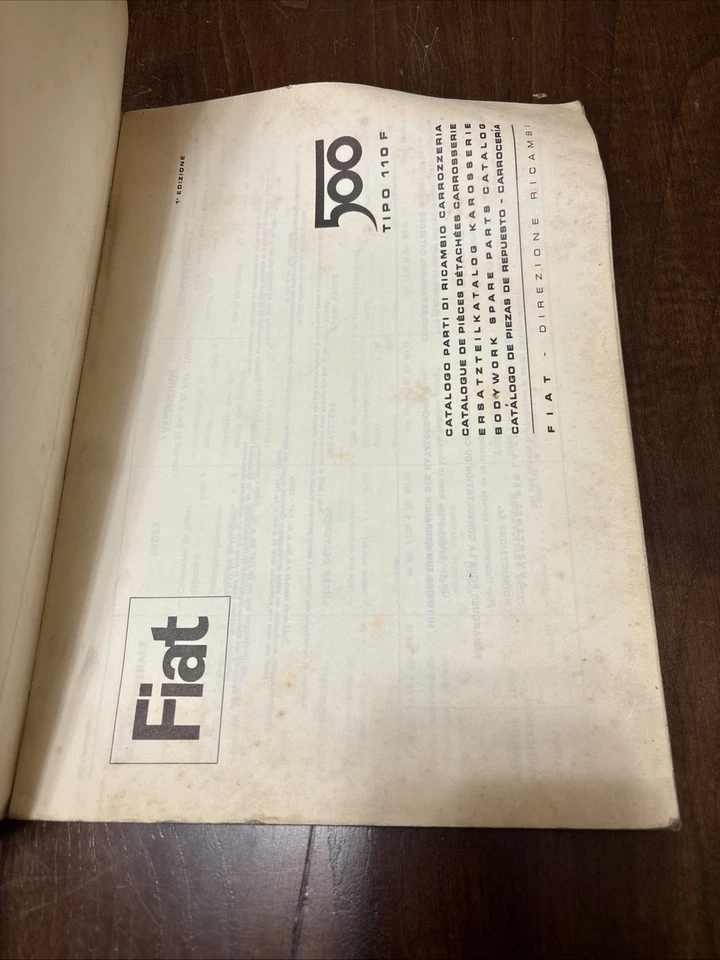 Fiat 500 F Catalogo Ricambi 1965 Prima Edizione - Immagine 2 di 4