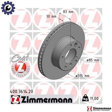 2x BRAKE DISC 400.3614.20 FOR MERCEDES-BENZ G-CLASS/Cabrio/SUV PUCH 2.7L 5cyl
