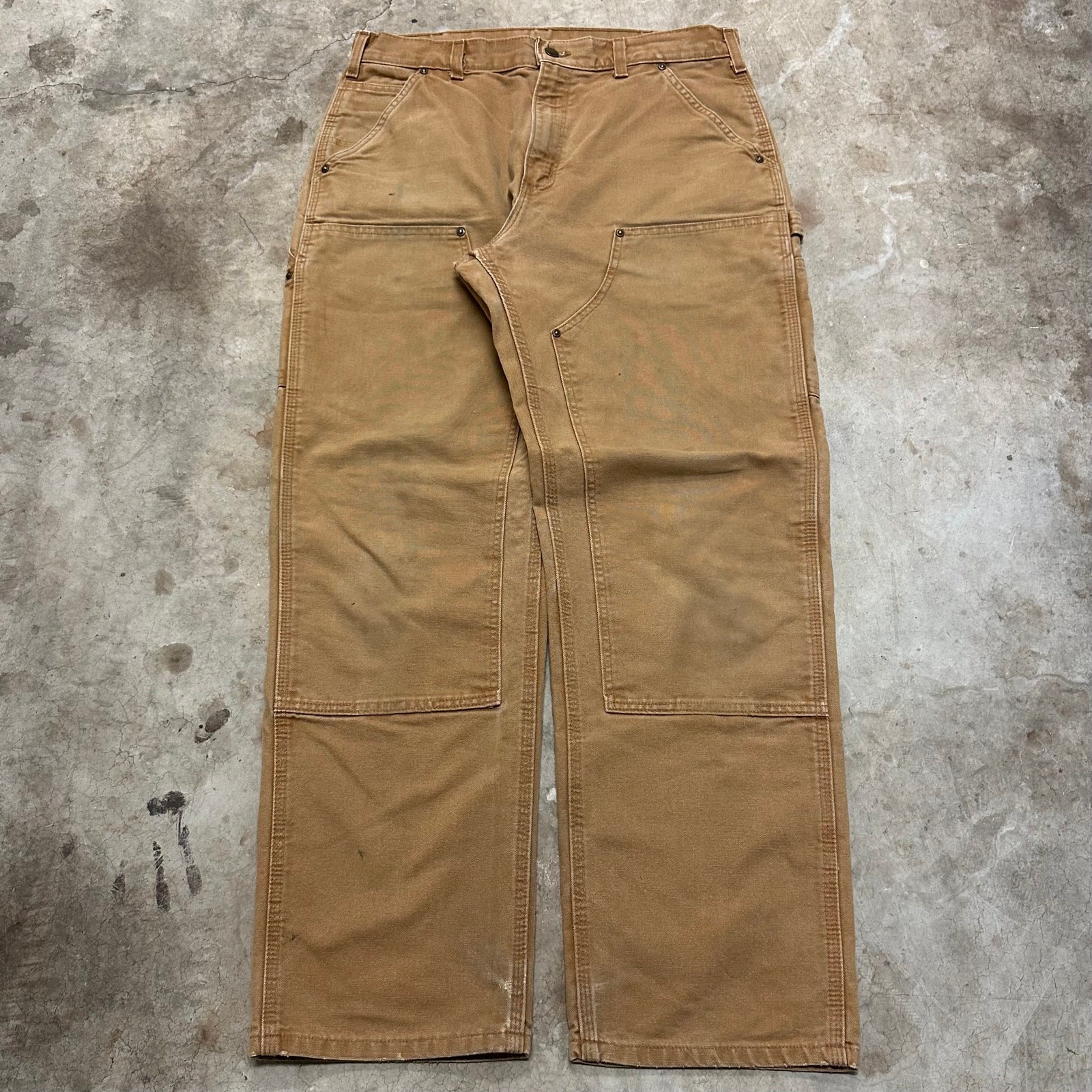 Vintage Y2K Brown Carhartt Double Knee Carpenter Work Pants