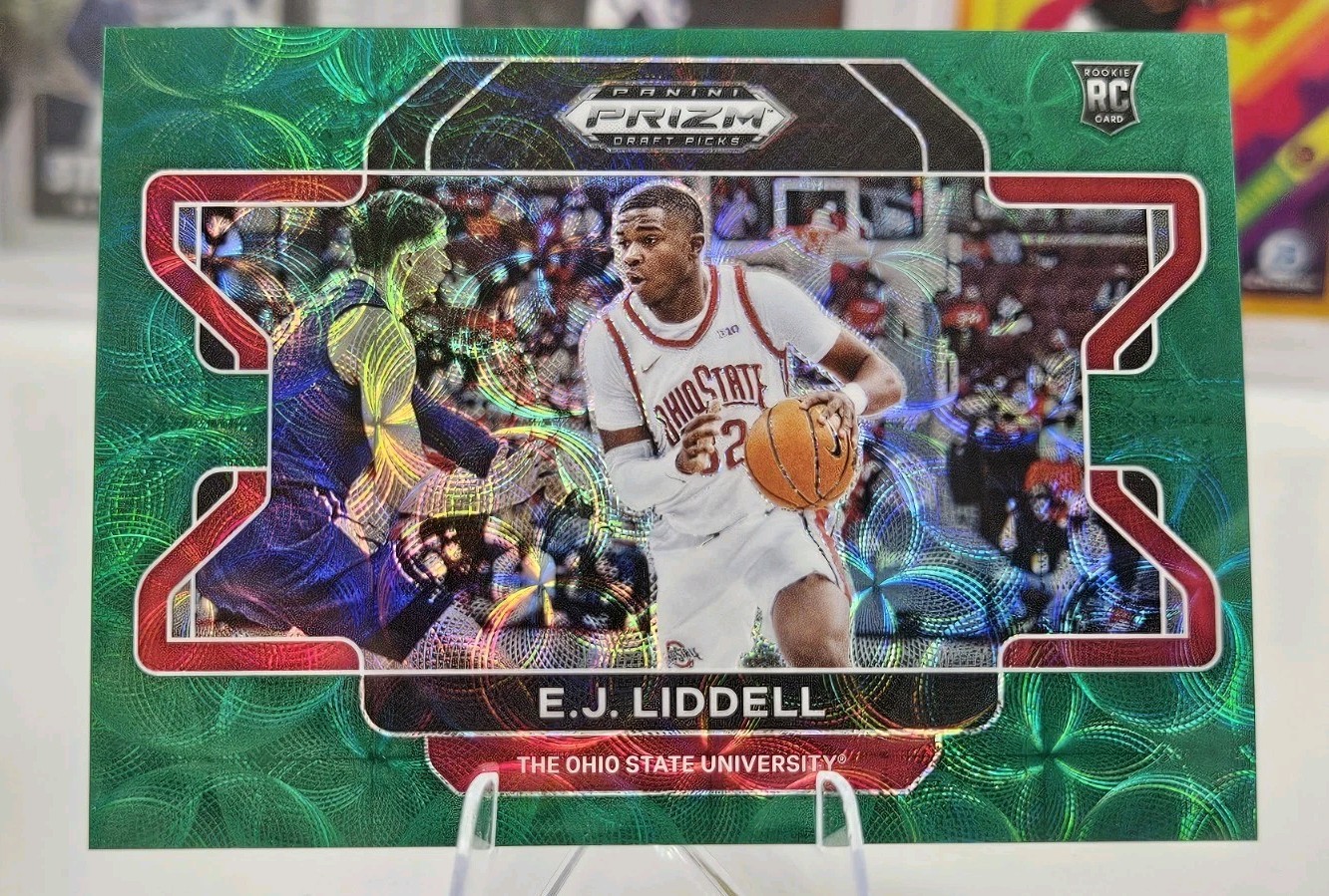2022-23 E.J. Liddell Panin Prizm Draft Picks Green RC /8《Slab Ready》OSU Buckeyes