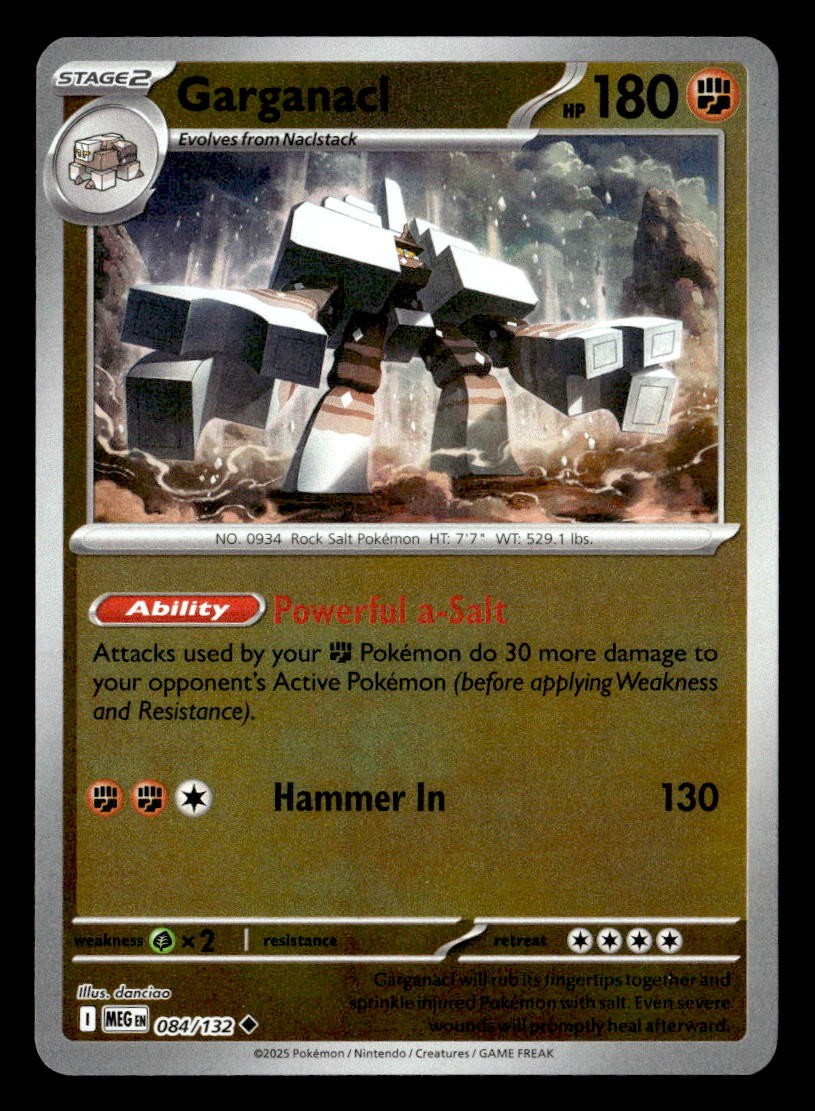 Pokemon Garganacl #084/132 tcg Near Mint or Better