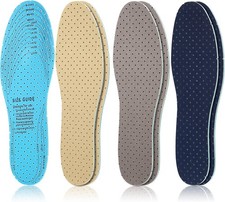 Sintege 3 Pairs Breathable Shoe Insoles Inserts Soft Gray, Dark Blue, Khaki