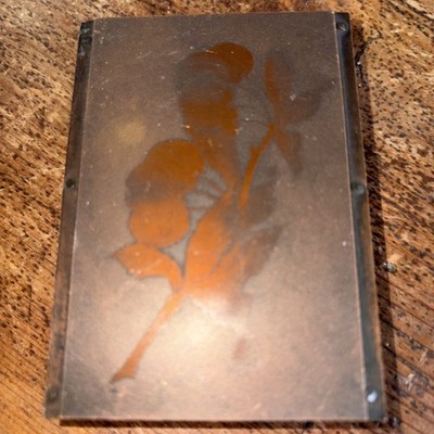 Vintage Printers Block Cherry Design Measures 3.5  X 2.5 