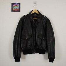 Schott A2 Bomber Leather Jacket Mens Size 46 Flight Aviator 184SM 80s Vintage