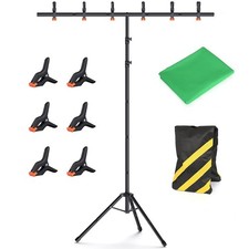 Green Screen Backdrop Kit with Stand, 8x5.3ft Portable GreenScreen Background...