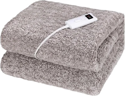 MVPOWER Elektrische Heizdecke Wärmedecke Elektrisch mit 9 Heizstufen &1-5 Timer Waschbar
