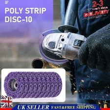 10PCS 125mm Poly Strip Wheel Abrasive Discs Paint Rust Remover Sanding Disc UK 2.09 per disc