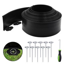 Landscape Edging Kit – 33FT Flexible Paver Edging, 4" Tall Lawn Border with 3...