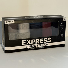 Express 5 Pack Boxer Briefs Multicolor Cotton Stretch Comfort Fit Size S