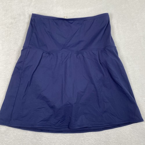 Lands' End Bauchkontrolle ultrahoch tailliert Schwimmrock Gr. 14 marineblau Pull-On