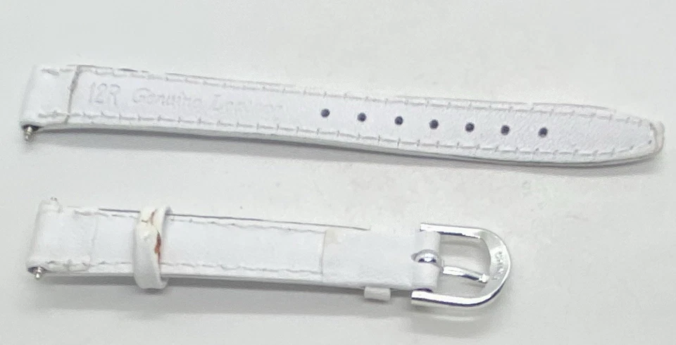 NUEVA CORREA DE RELOJ TIMEX para damas blanca - cuero genuino apta para todas las marcas con barras de resorte Foto 2 de 4