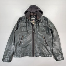 Schott Herren Lederjacke schwarz XXXL Polizei Lammfell Kapuze LC8105