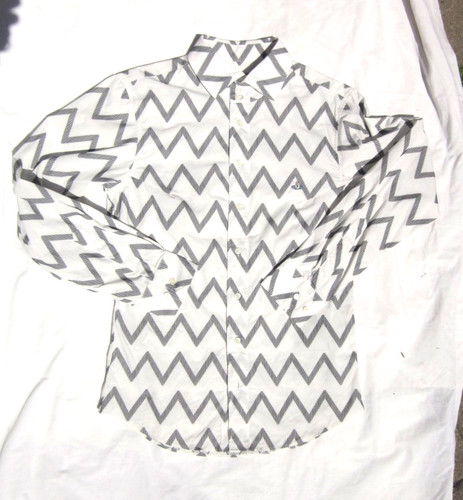 Vivienne Westwood Man, Vivienne Westwood Man London 48 cotton shirt Black + White Italy Orb Vintage