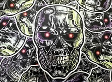 High Quality Die Cut Waterproof Vinyl Decal Terminator T-800 Skeleton Sticker